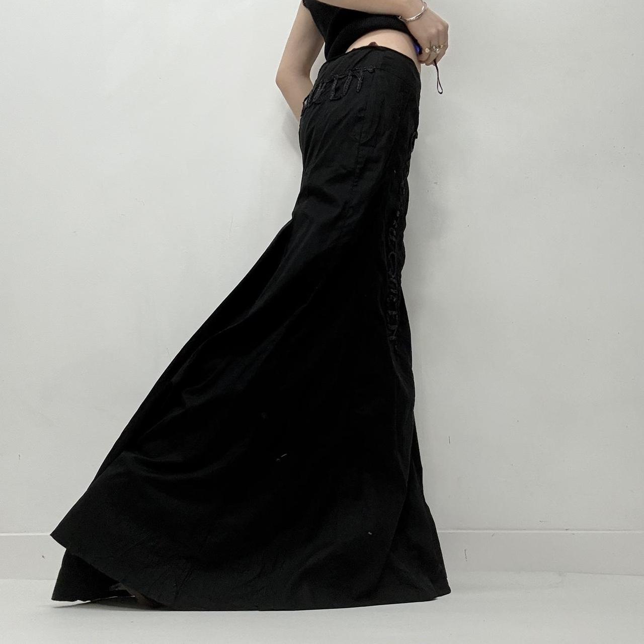 Black save the queen maxi skirt