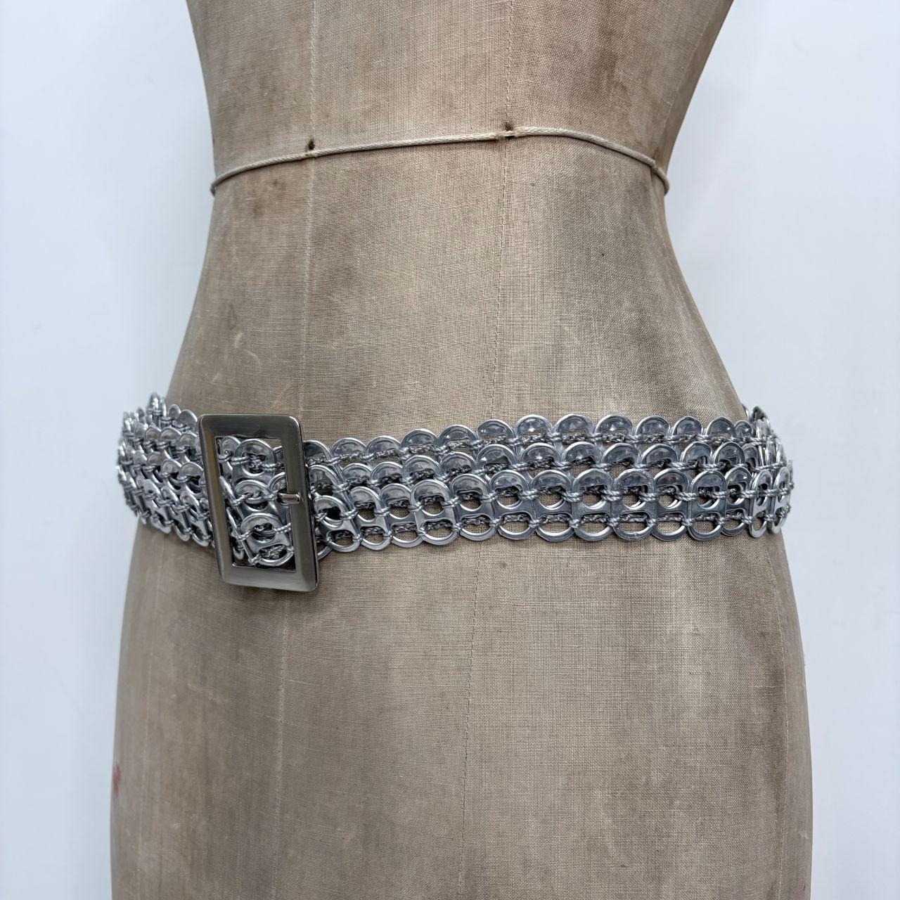 Beer tab silver chain belt