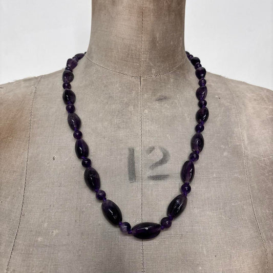 Amythest crystal gem necklace