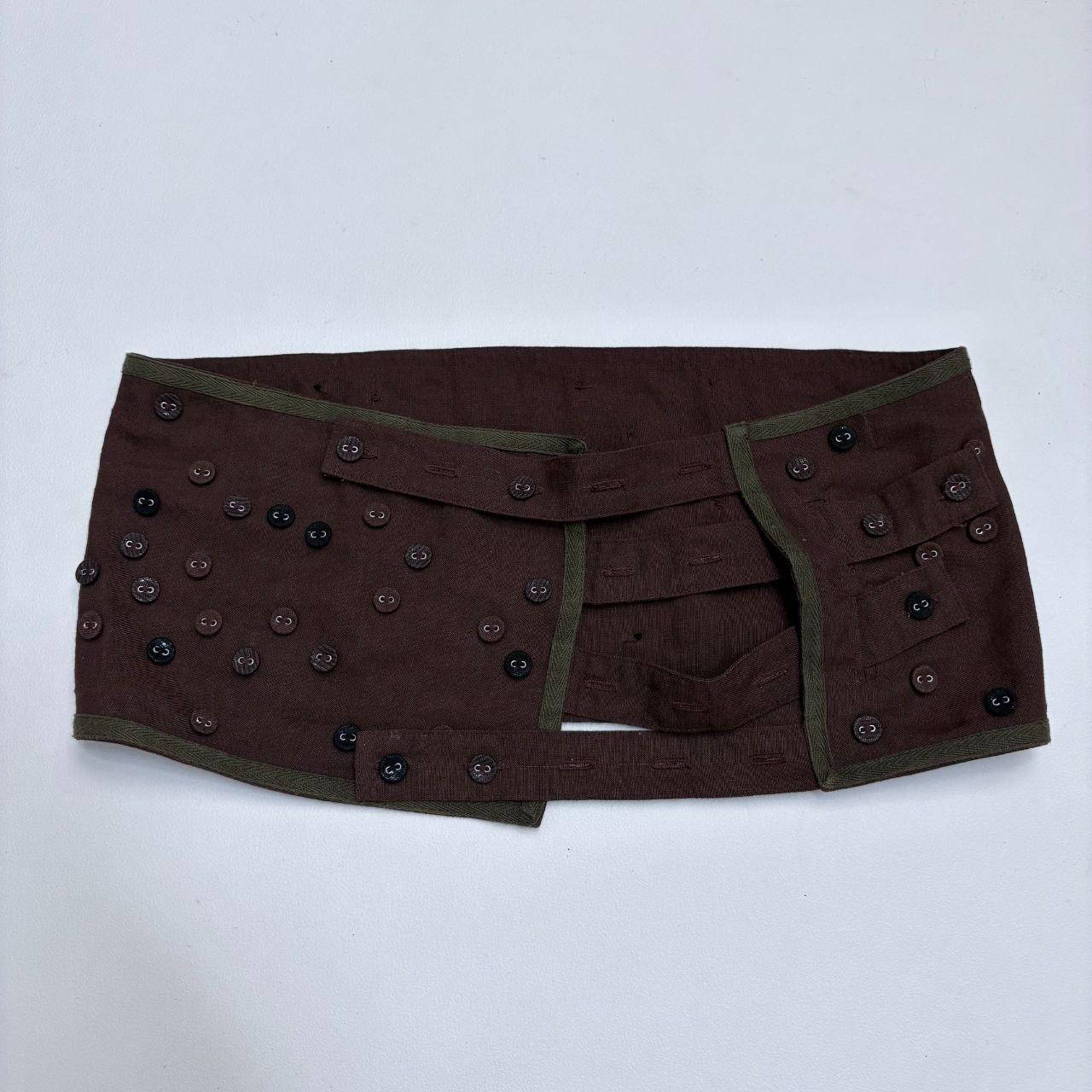 Asymmetric button thick cotton utility belt