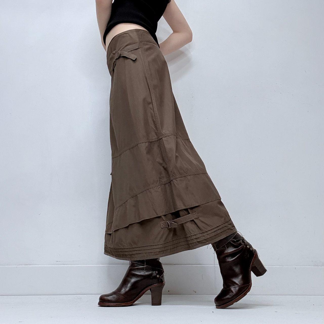 Brown Cop Copine utility maxi skirt