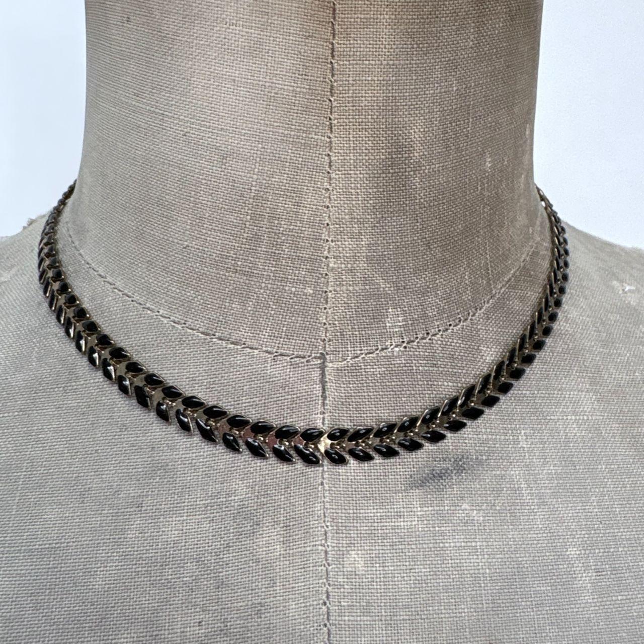 Black chain link necklace
