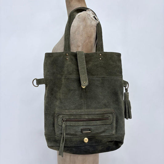 Khkai green suede western bag
