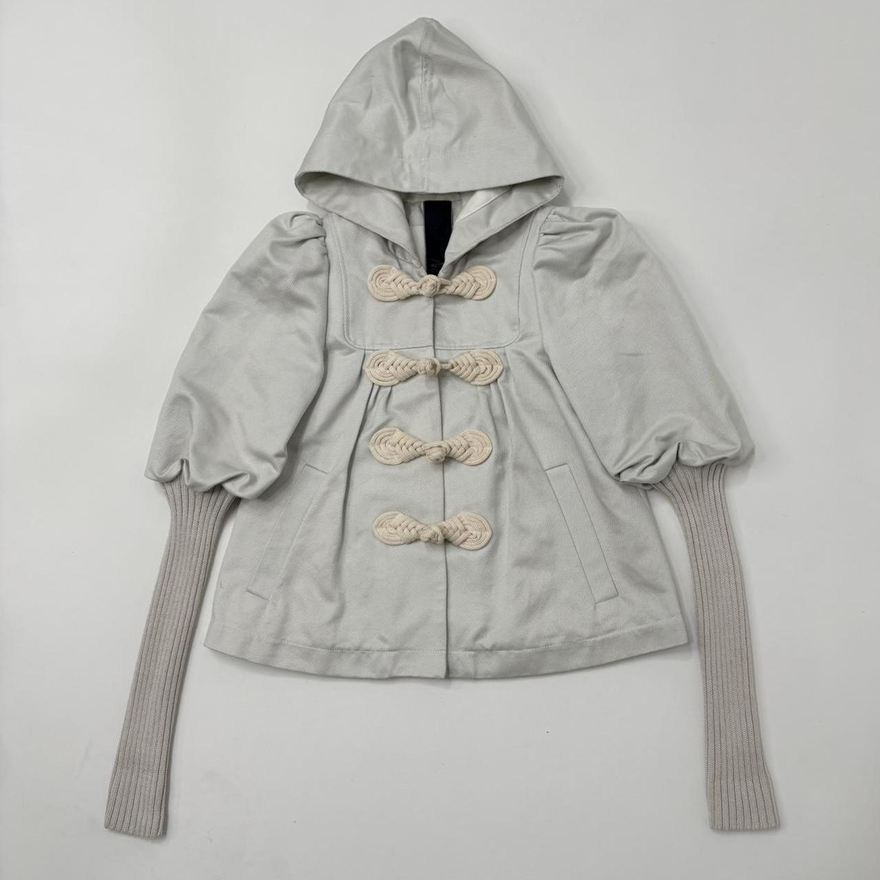 Cream puff pea coat jacket