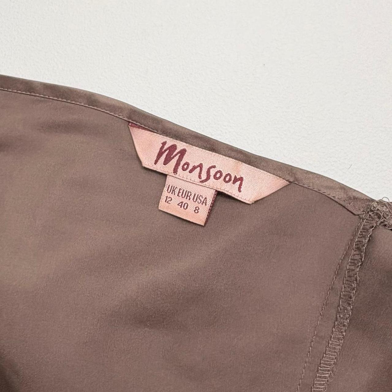 Brown satin flared floaty fairy top