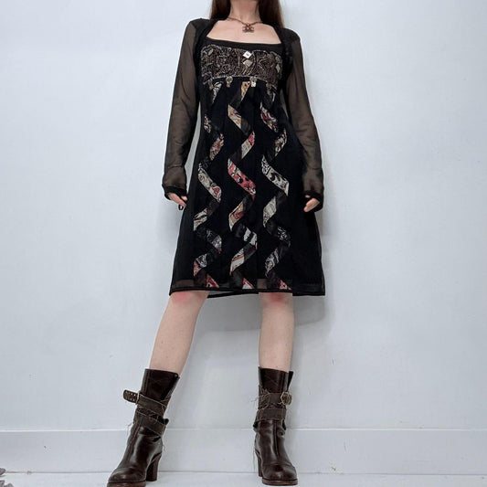 Black Save the Queen boho dress