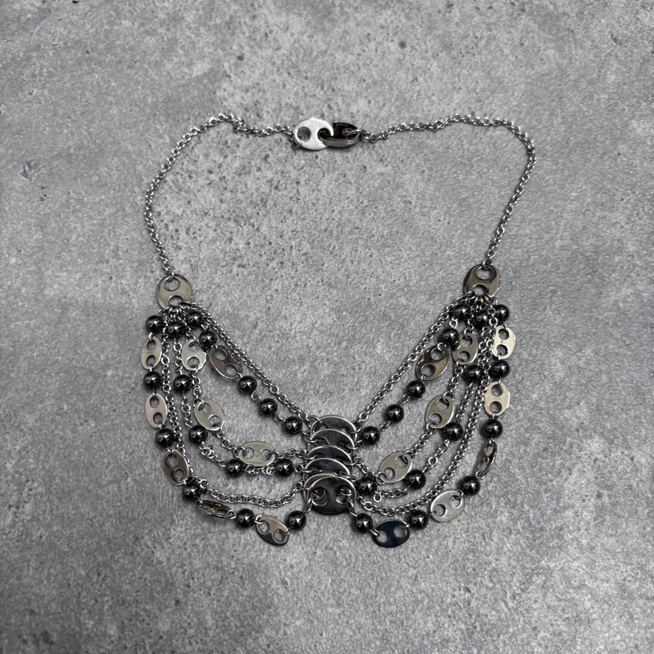 Draped metal Paco Rabanne necklace