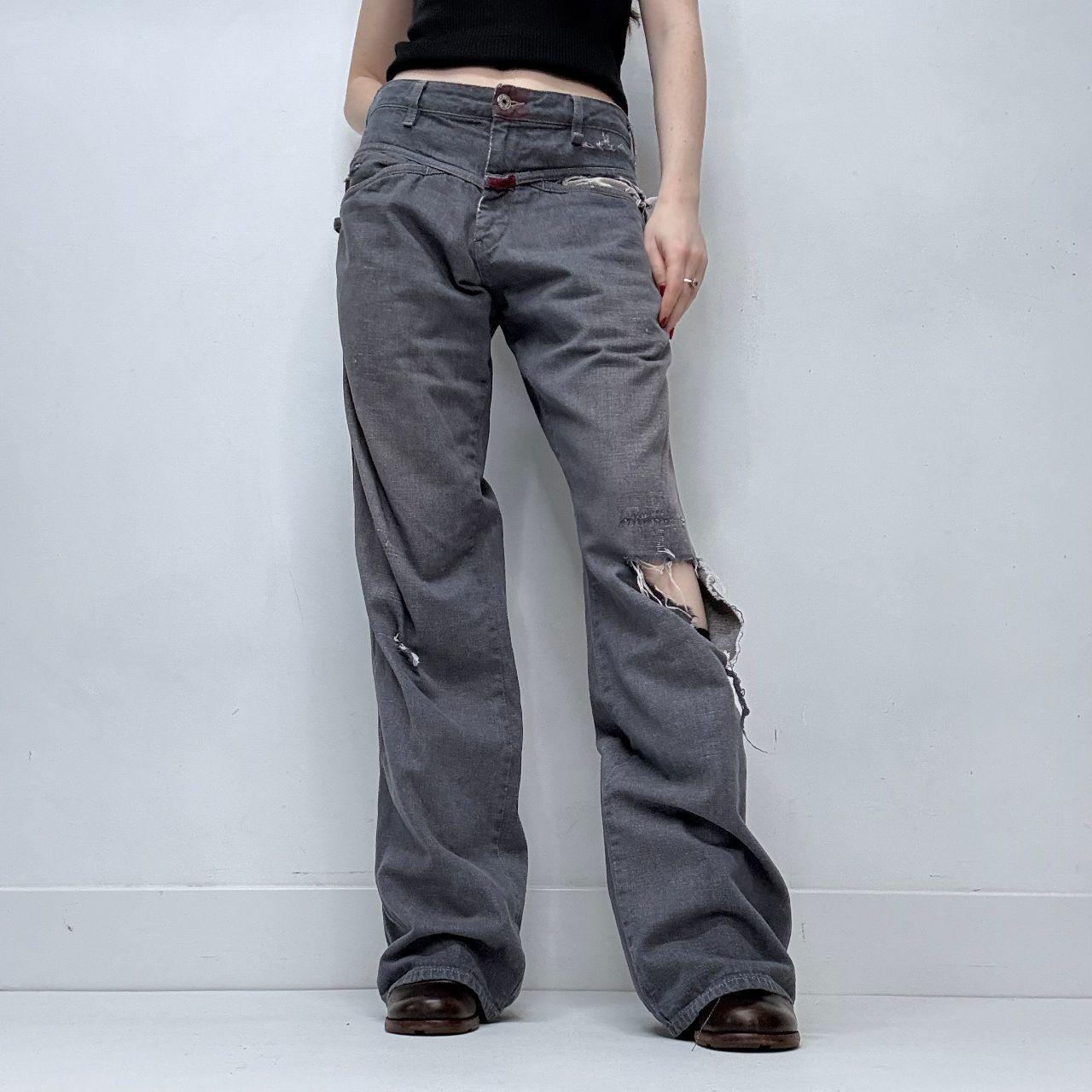 Marithe francois Girbaud distressed grunge jeans