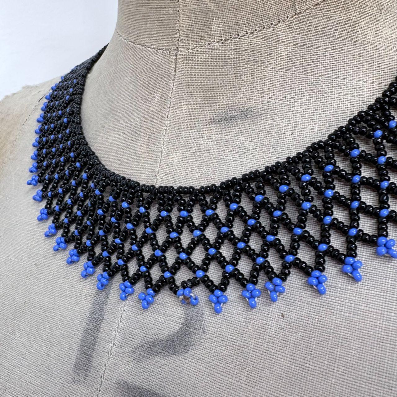 Boho beaded collar necklace
