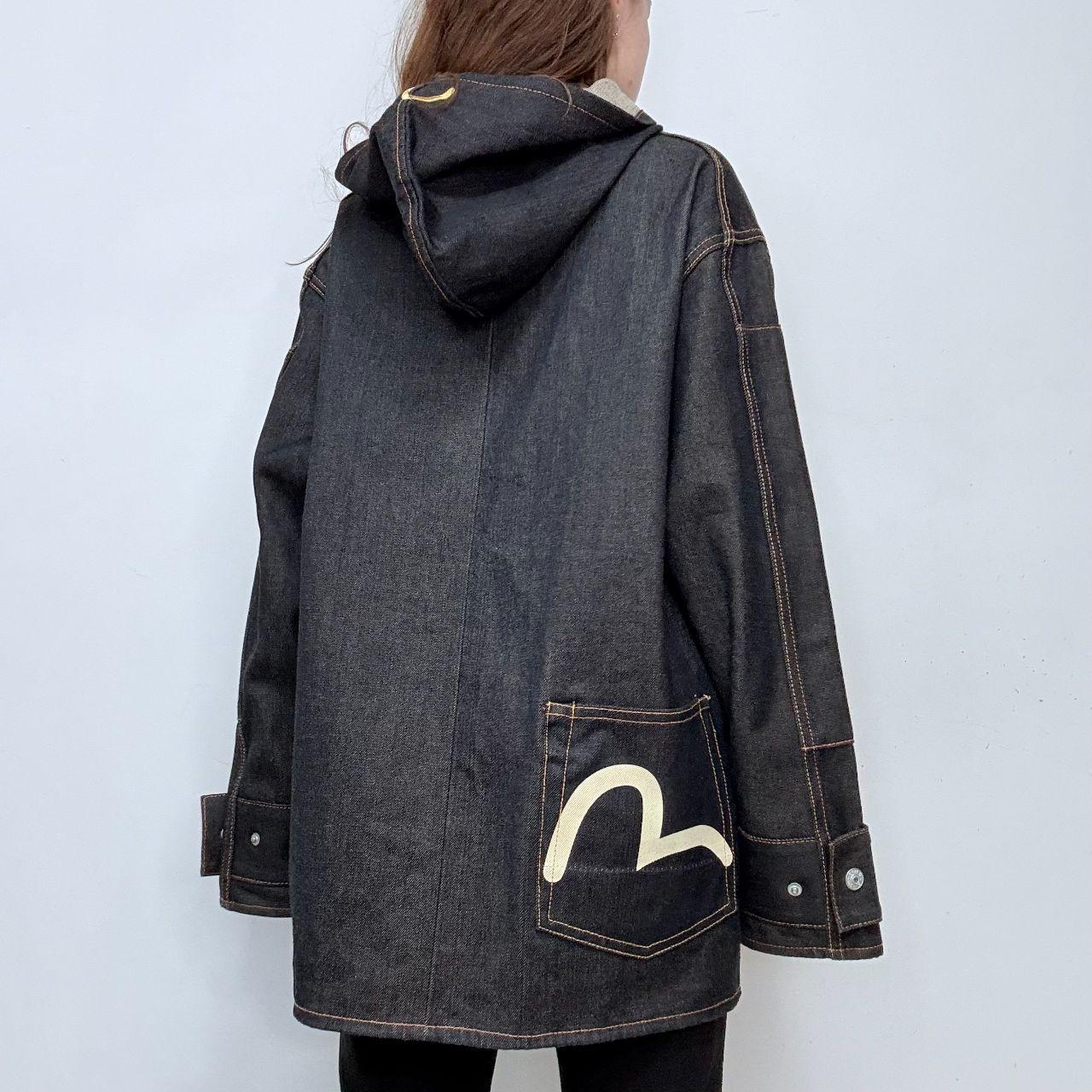 Salvage dark denim Evisu zip hoodie jacket