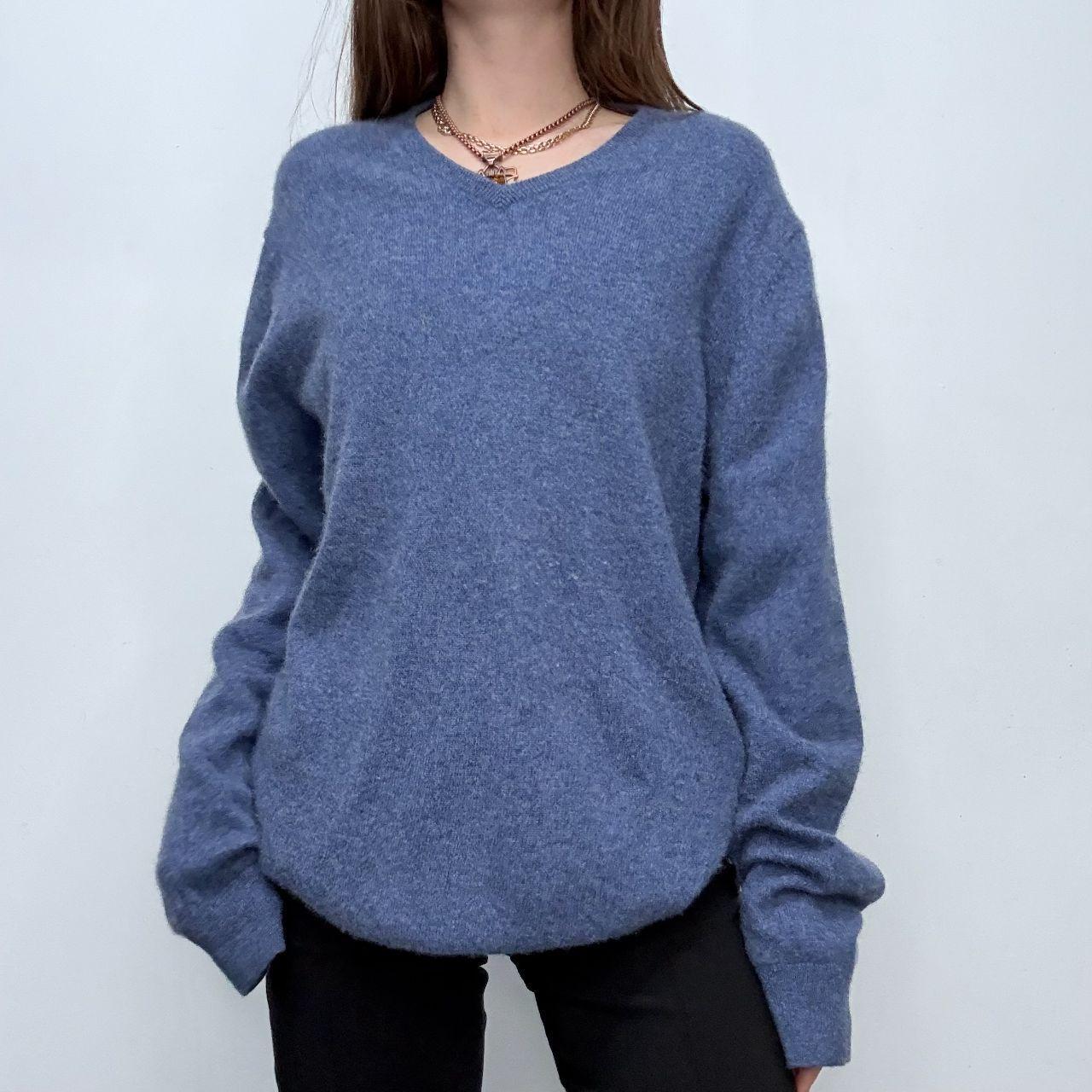 Blue slouchy cashmere jumper