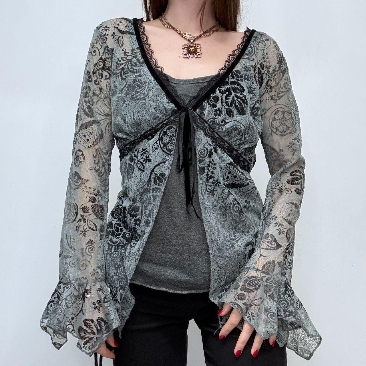 Flared mesh boho fairy shirt