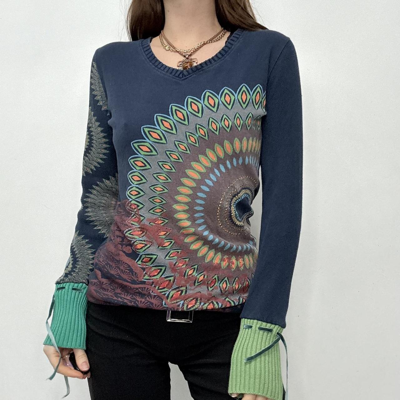 Graphic desigual paisley print jumper