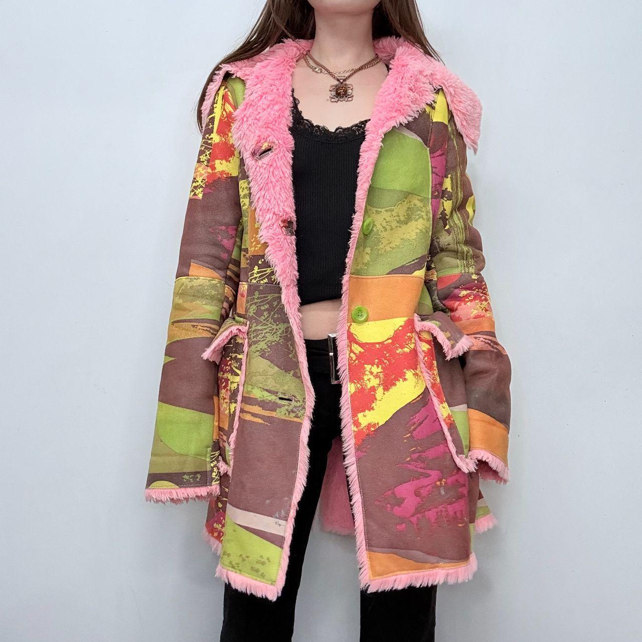 Pink graphic Custo Barcelona coat
