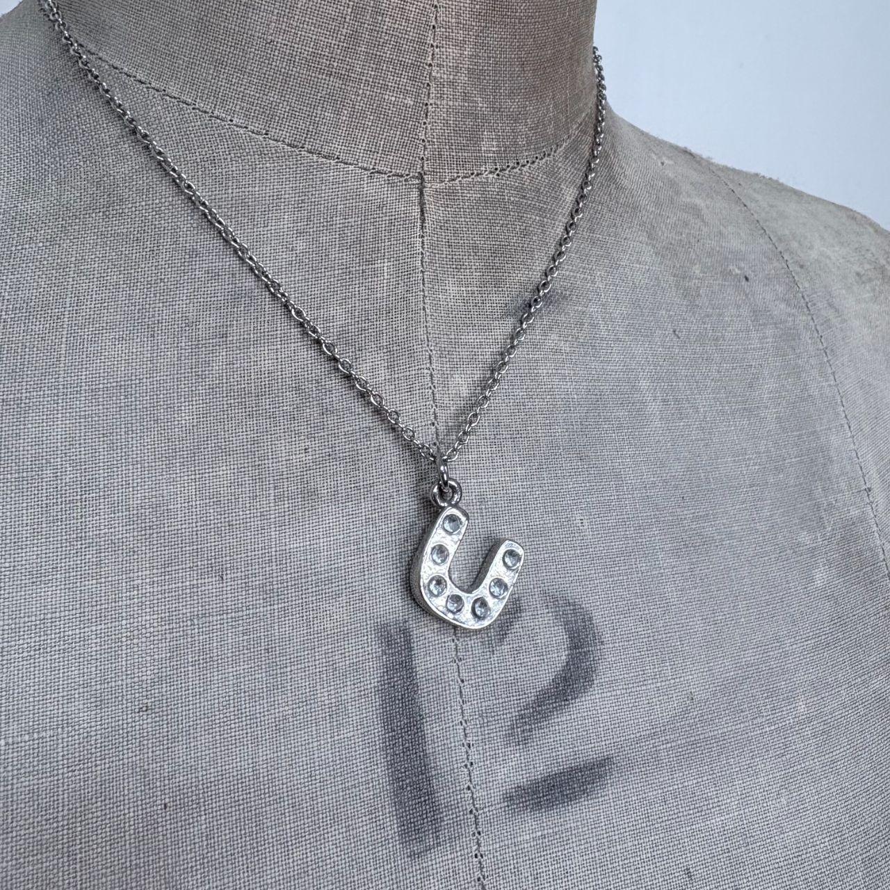 Silver delicate chain pendant necklace