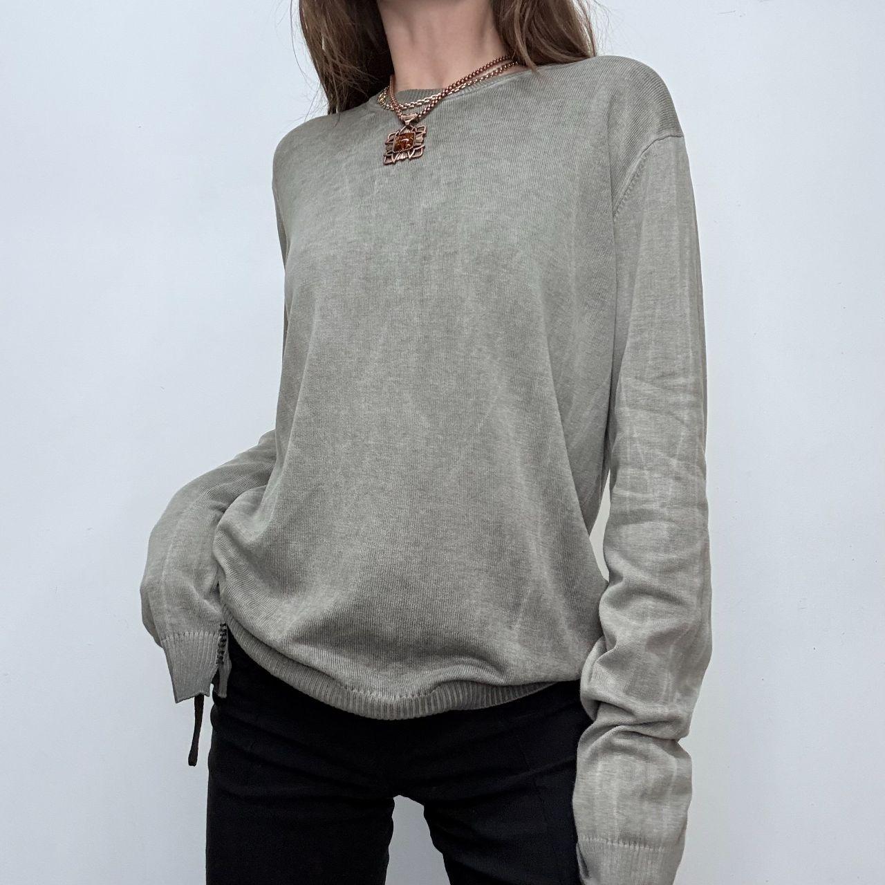 Grey distressed diesel jumper