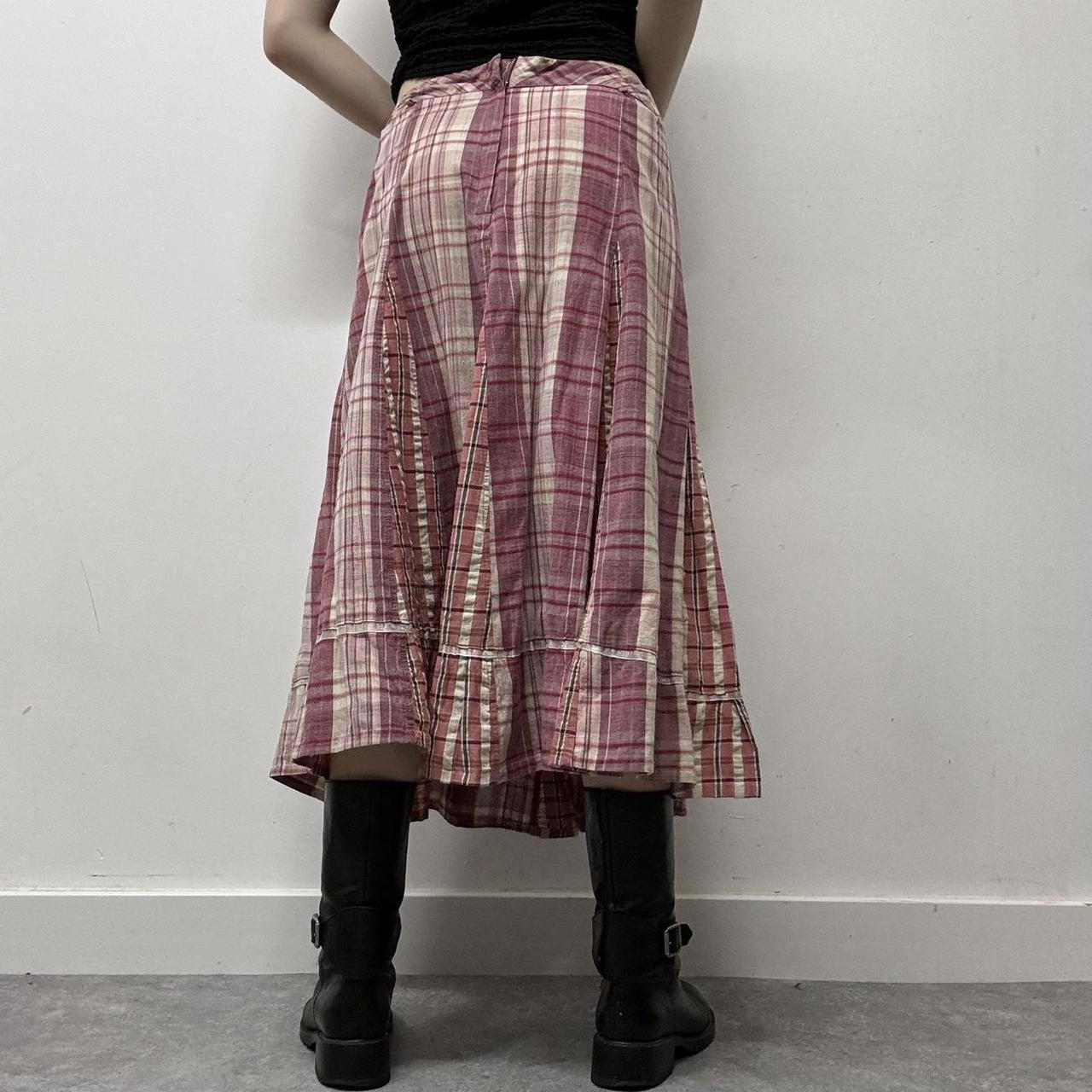 Tartan checked maxi skirt