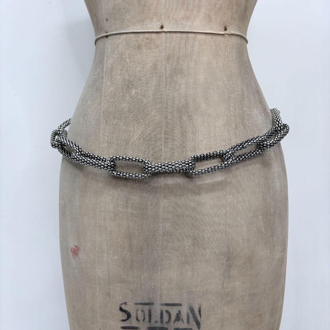 Oversized silver link chunky chain necklace