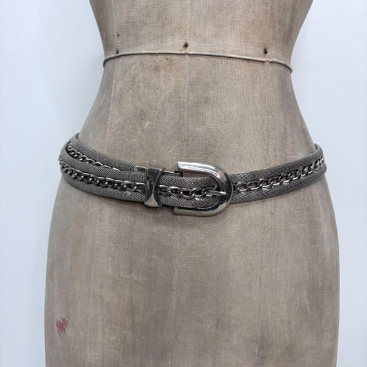 Silver chainmail belt
