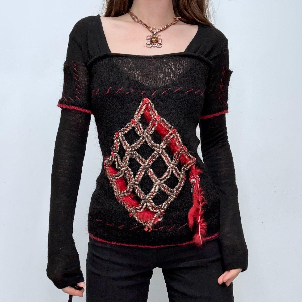 Sheer mohair knit Save the Queen top