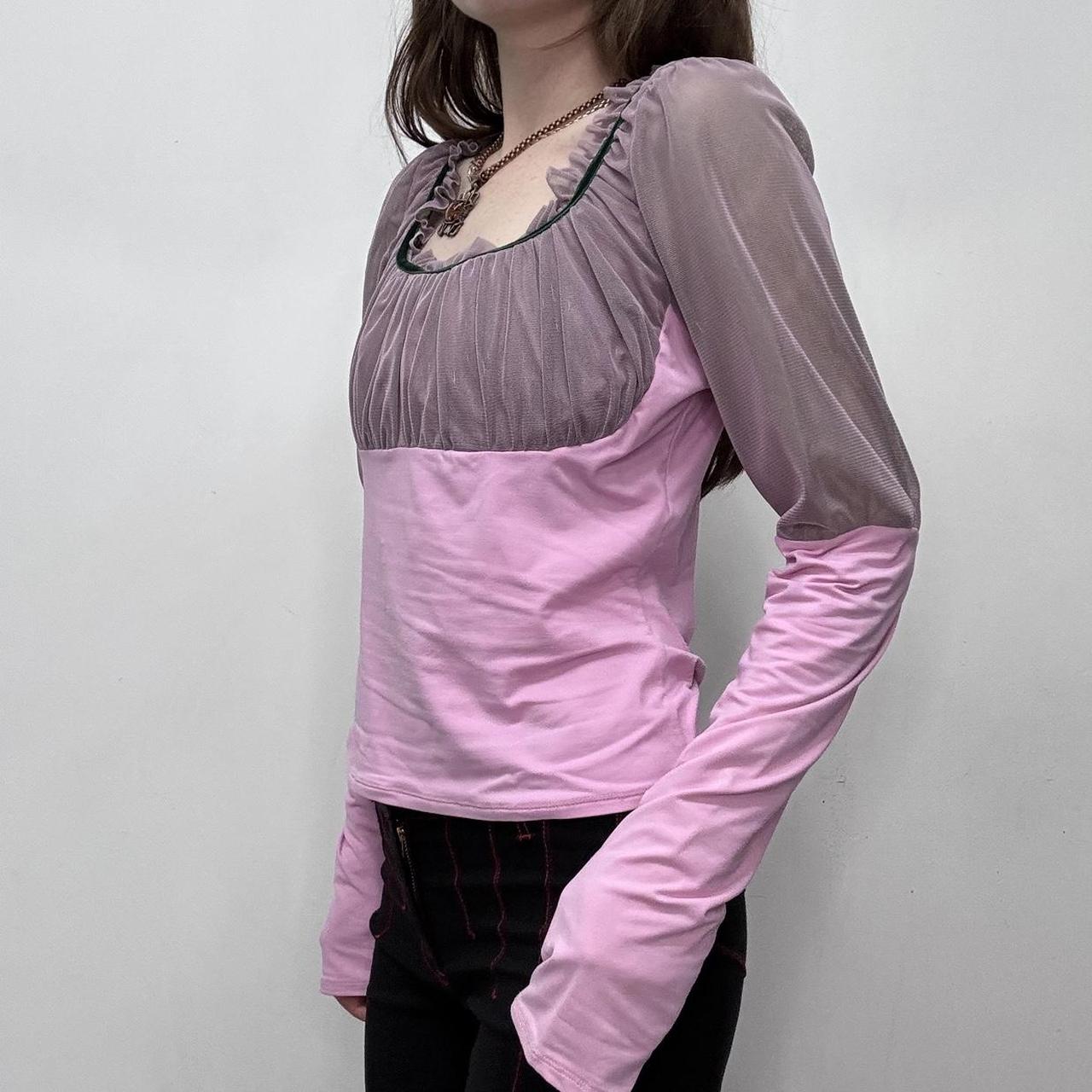 Pink gathered puff Versace shirt