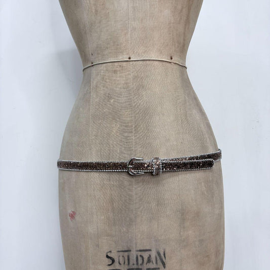Thin silver giltter belt