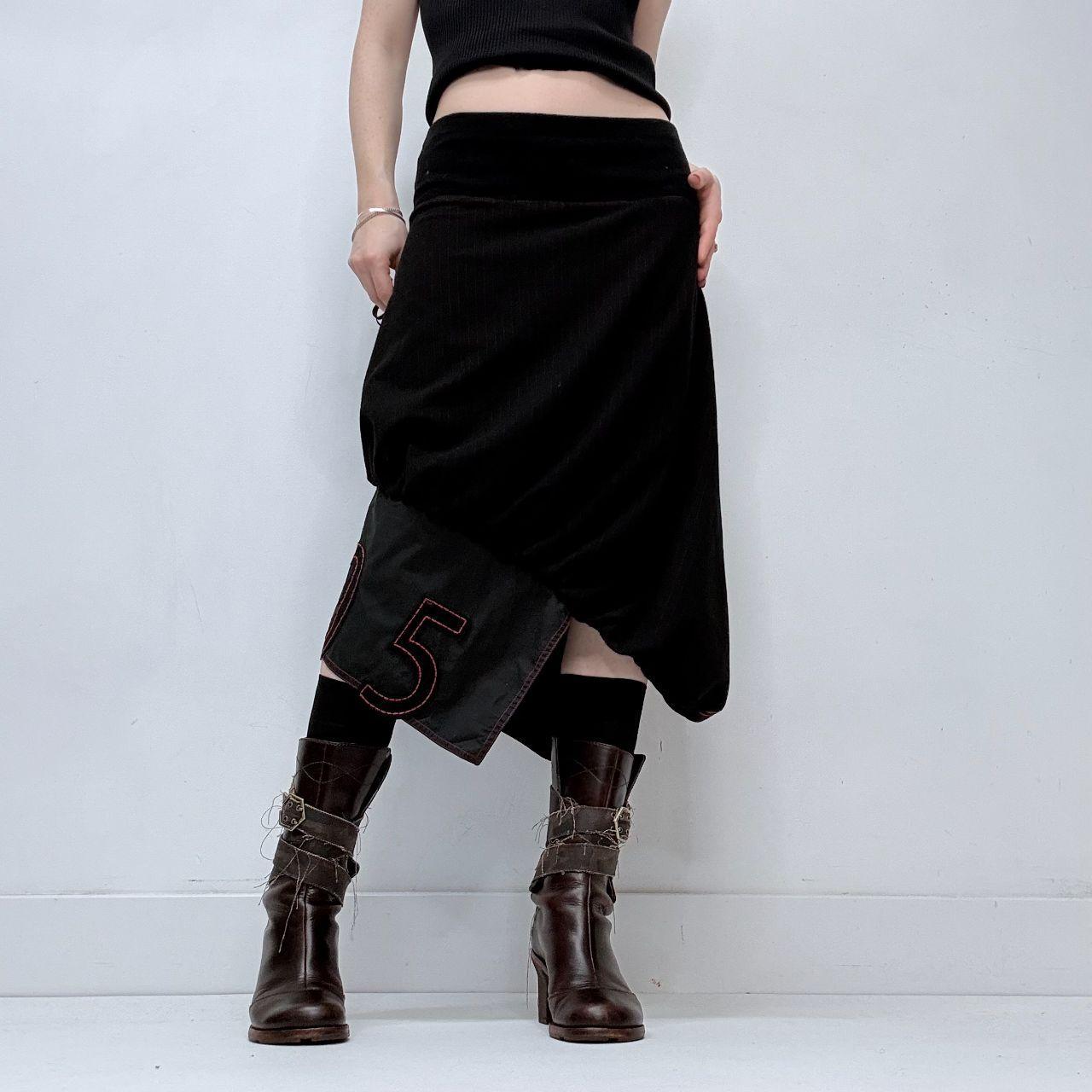 Black pinstripe puff cop copine skirt