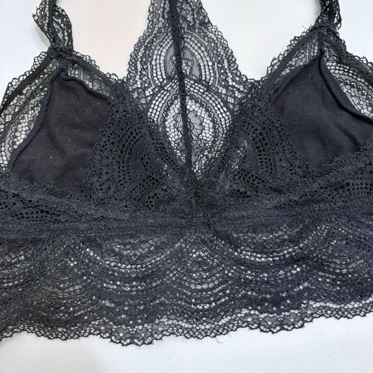 Black lace racer back bralet