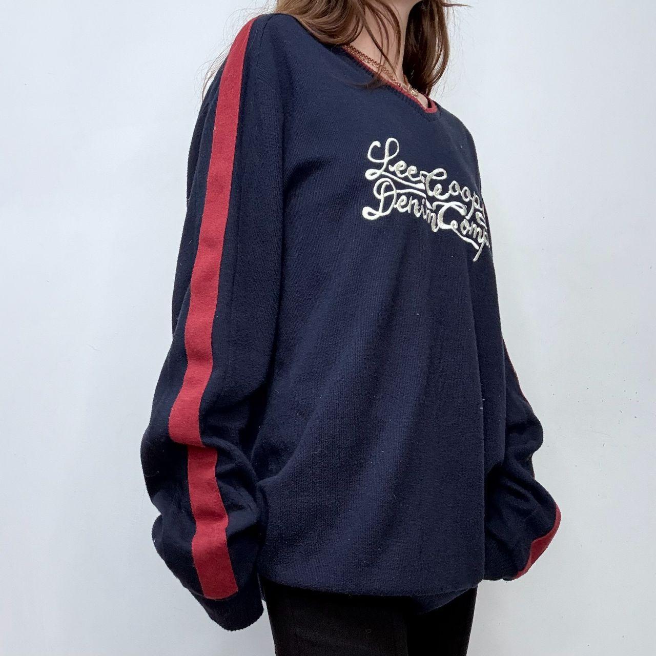 Oversized knitted embroidered jumper