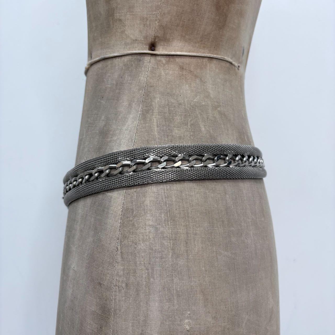 Silver chainmail belt