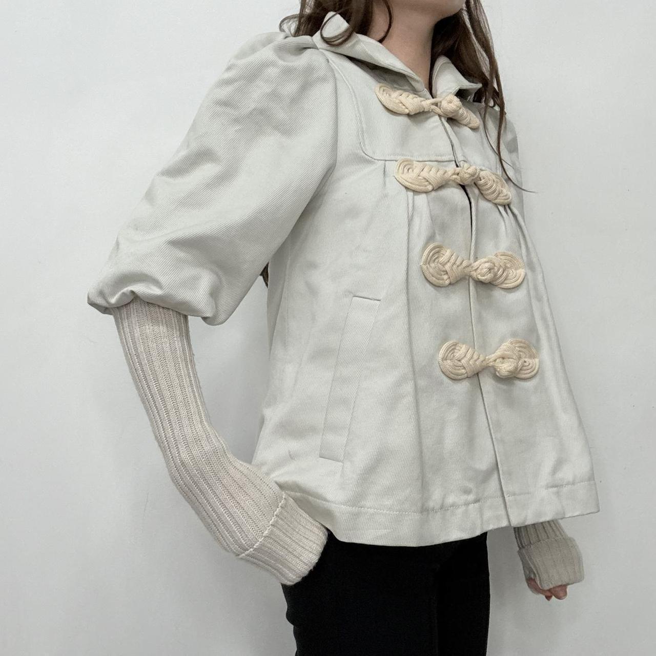 Cream puff pea coat jacket