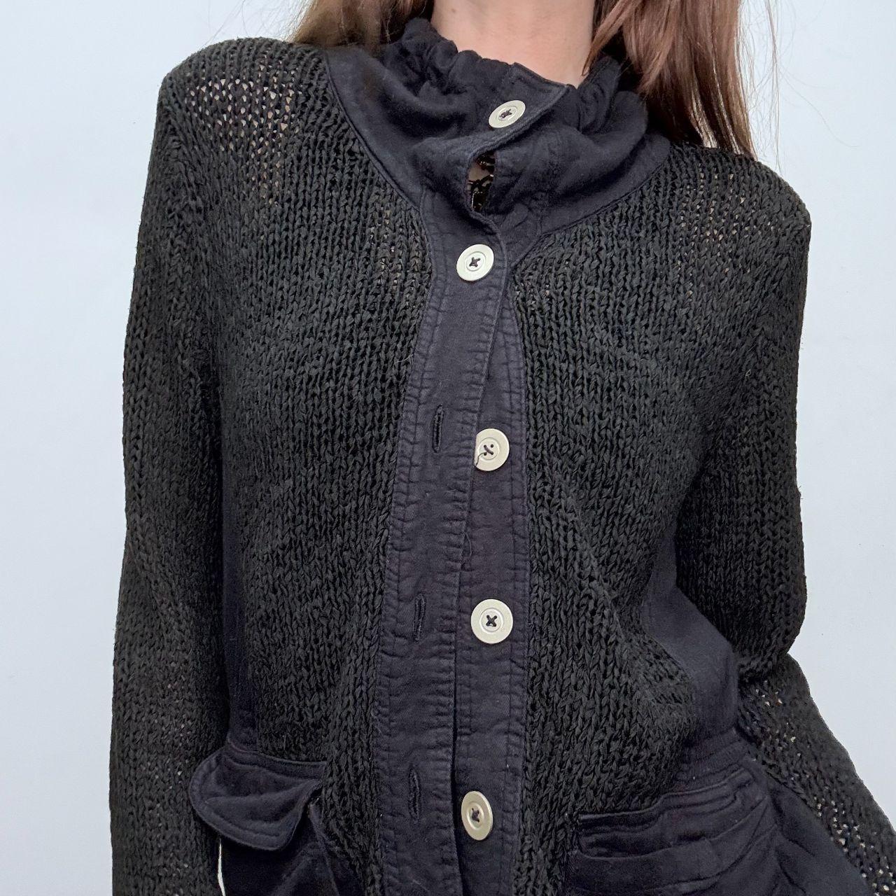 Black knit slouchy cardiagn