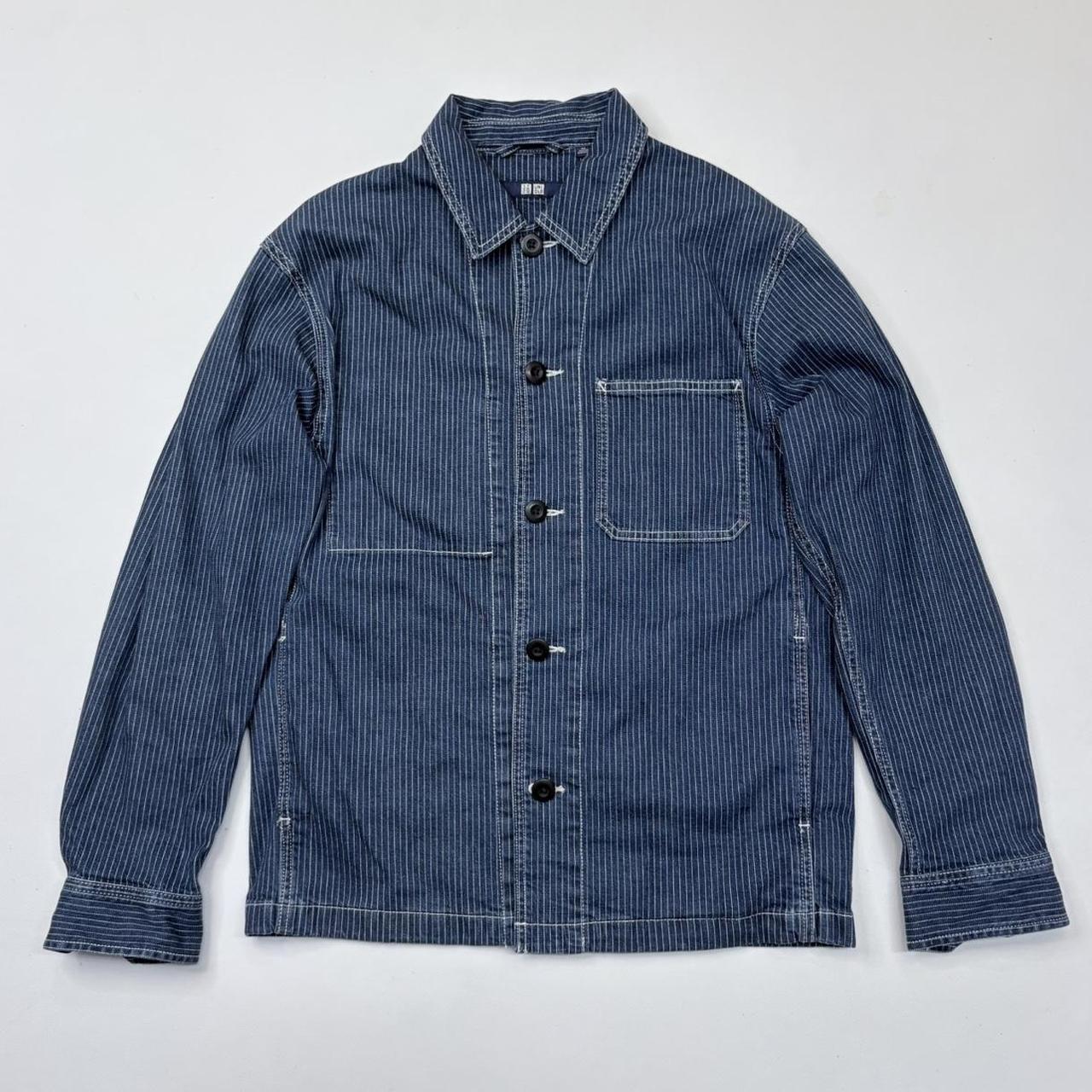 Denim pinstripe chore jacket