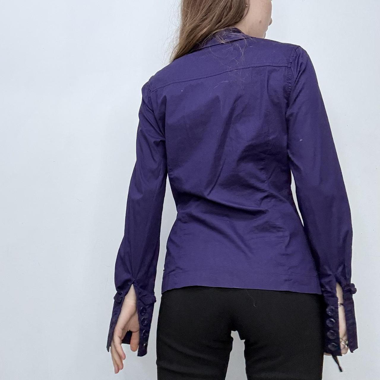 Pleated flared grunge eyelet shirt