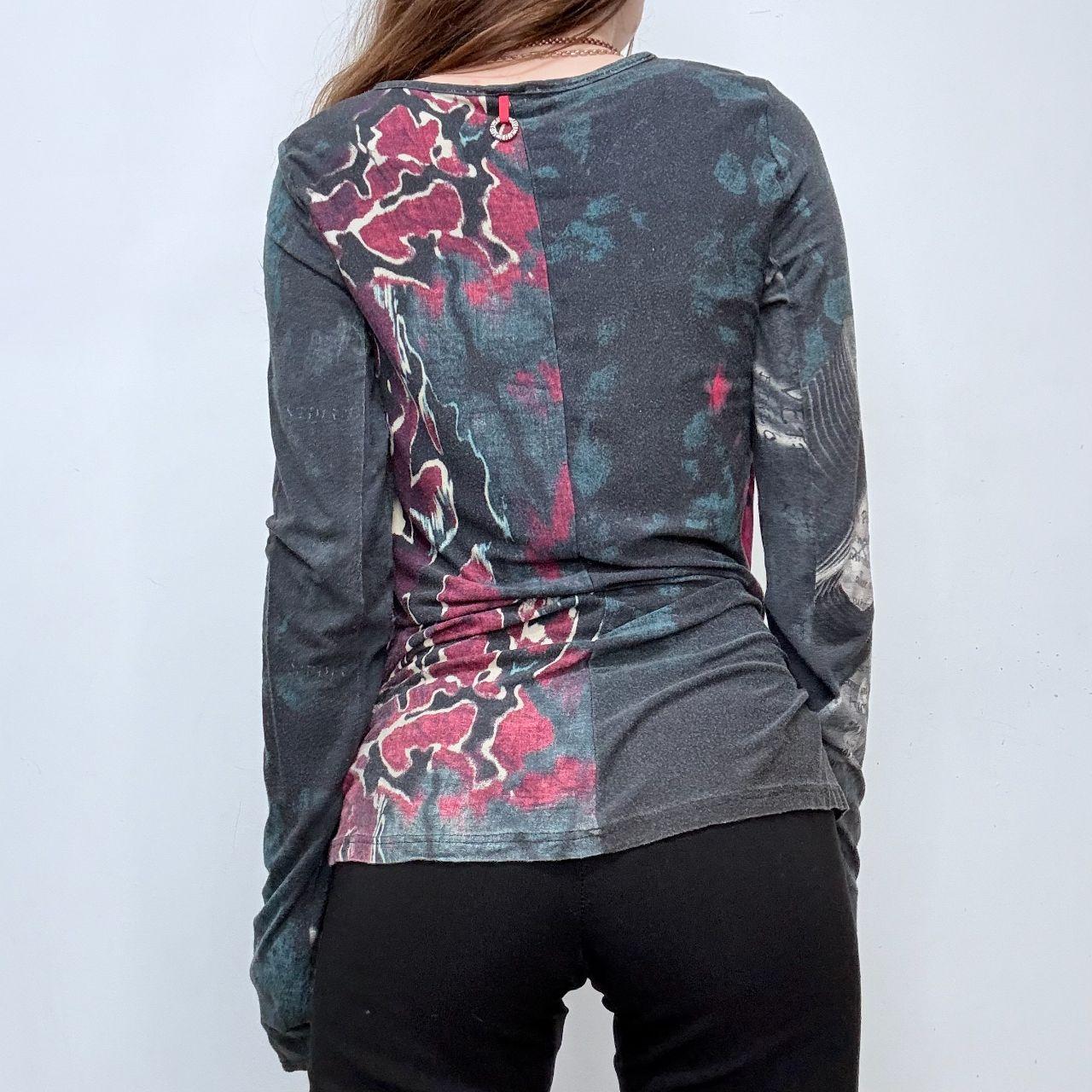 Graphic slouchy printed Save The Queen shirt