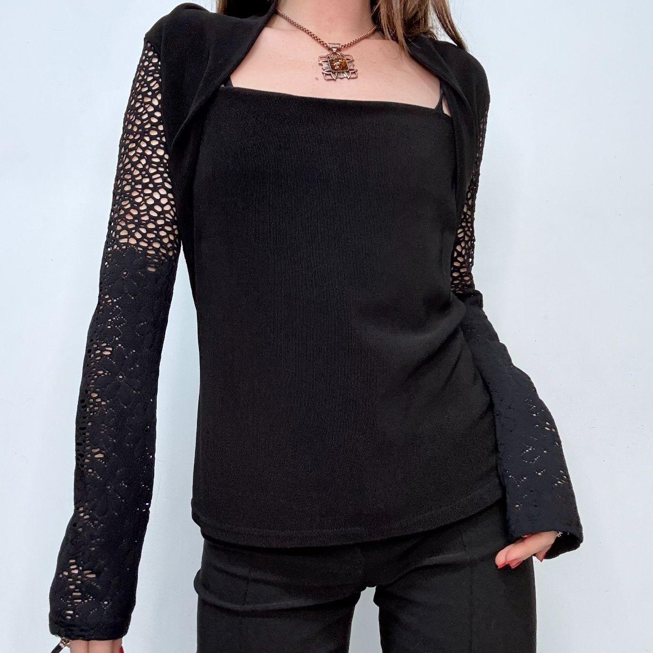 Black wide neck flared top sweater