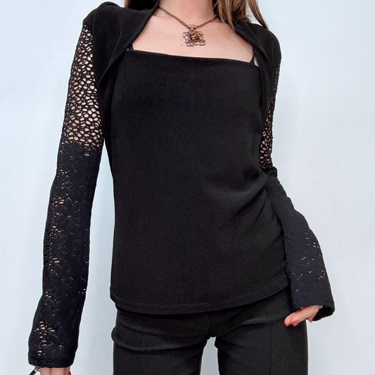 Black wide neck flared top sweater