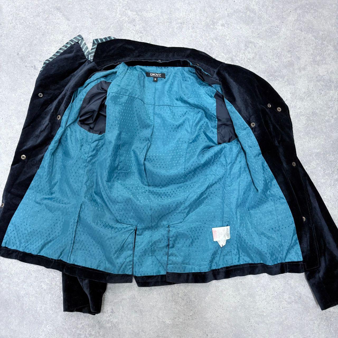 Navy flared velvet miltary jacket