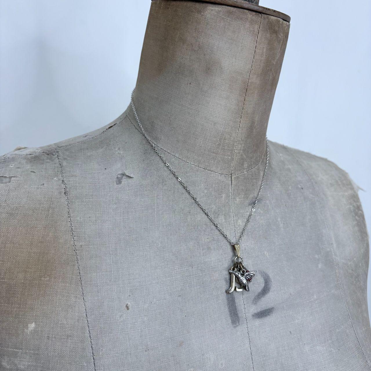 Silver charm necklace
