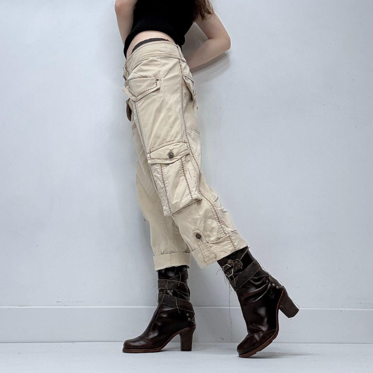 Tan utility Cavalli capri pants