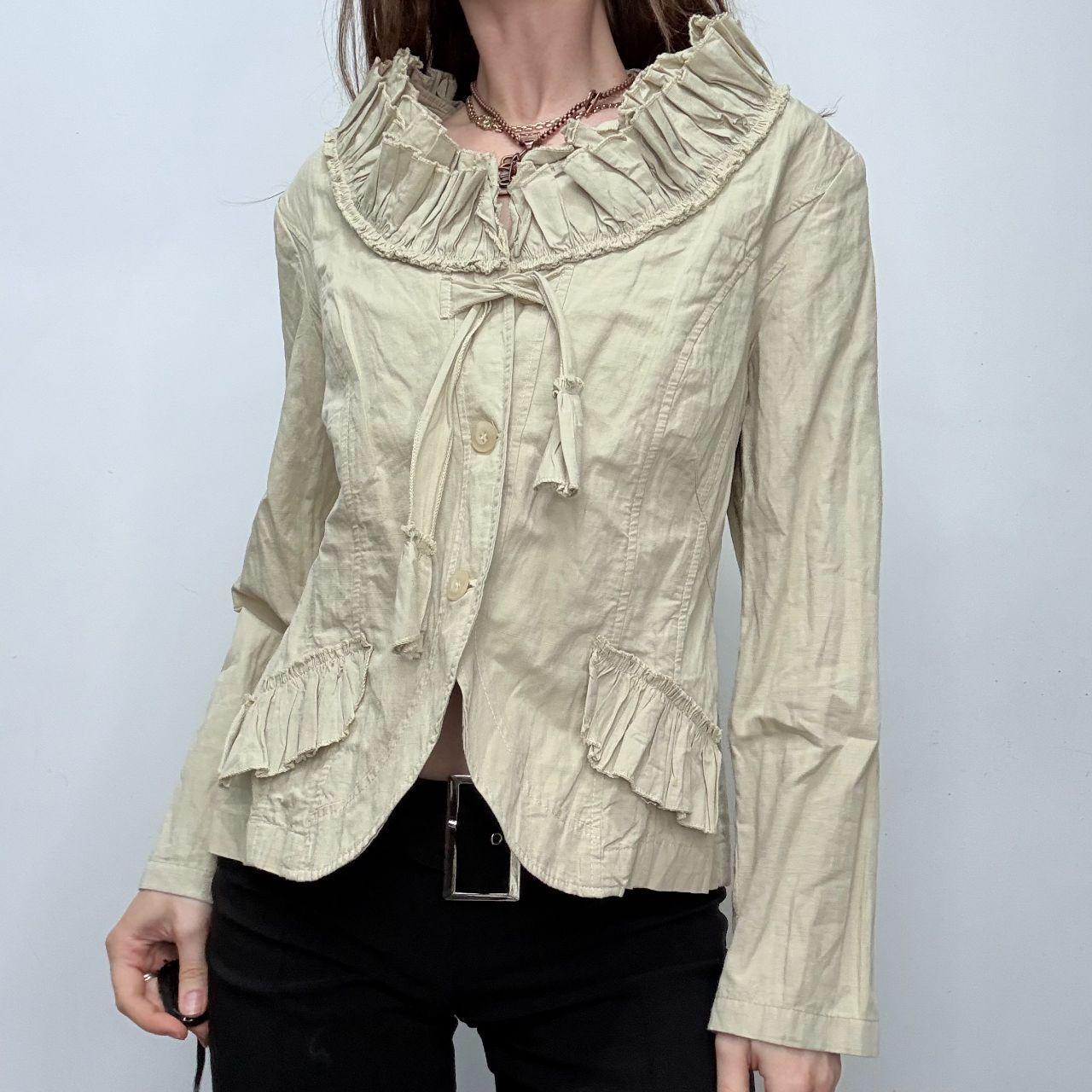 Flared structured flared shirt jacket