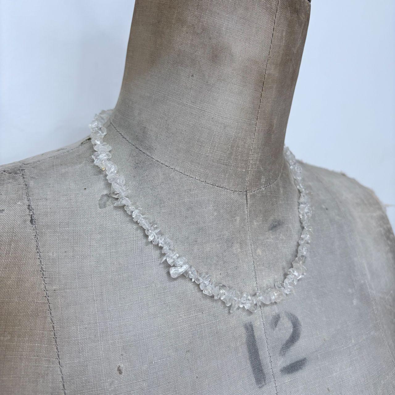 Quartz crystal gem necklace