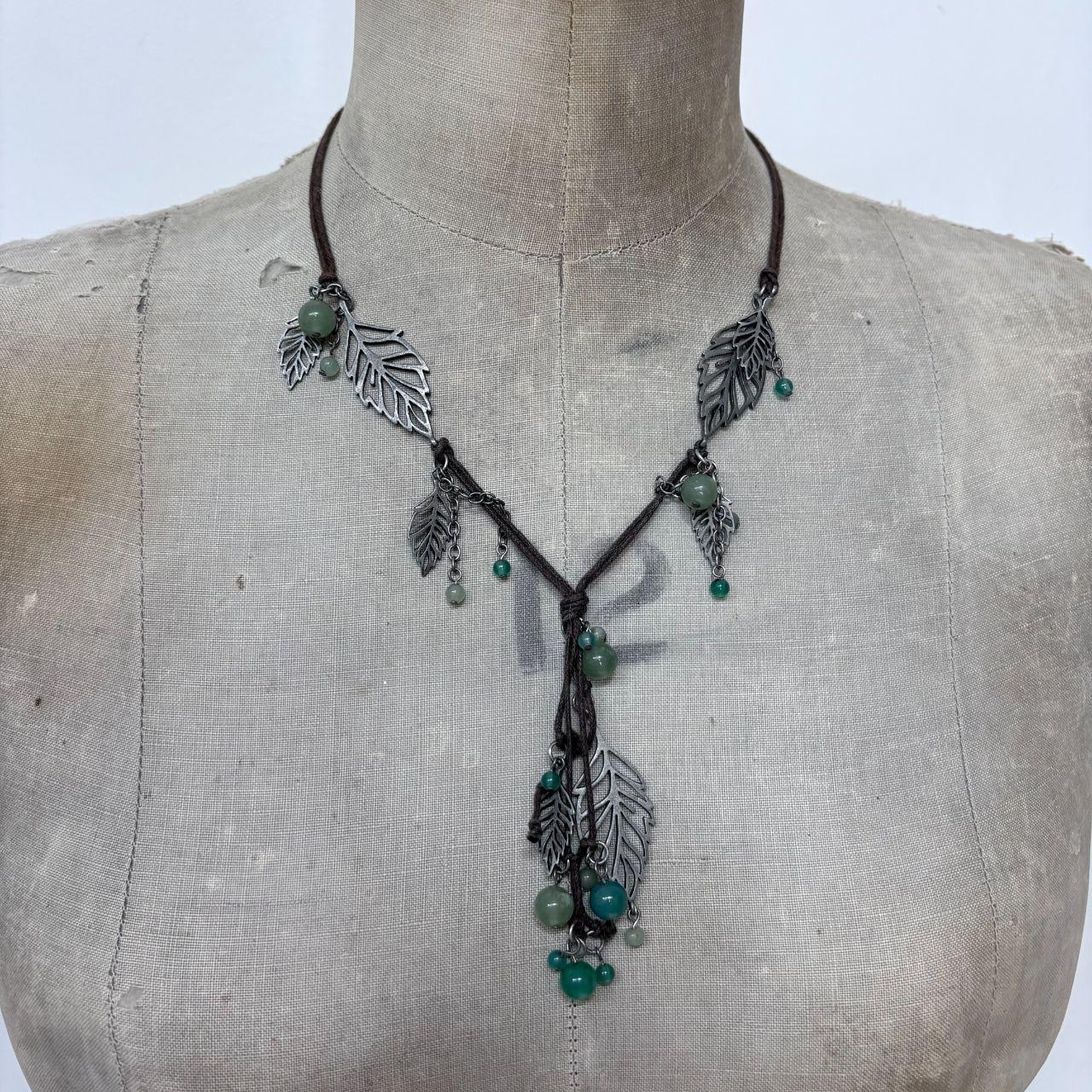 Boho fairy leaf necklace