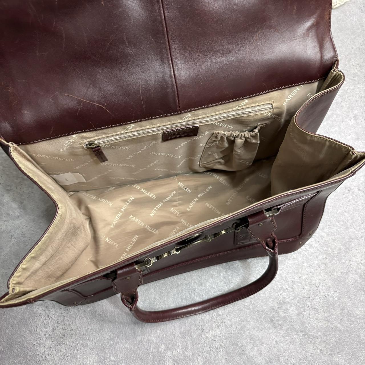 Burgandy leather strap bag