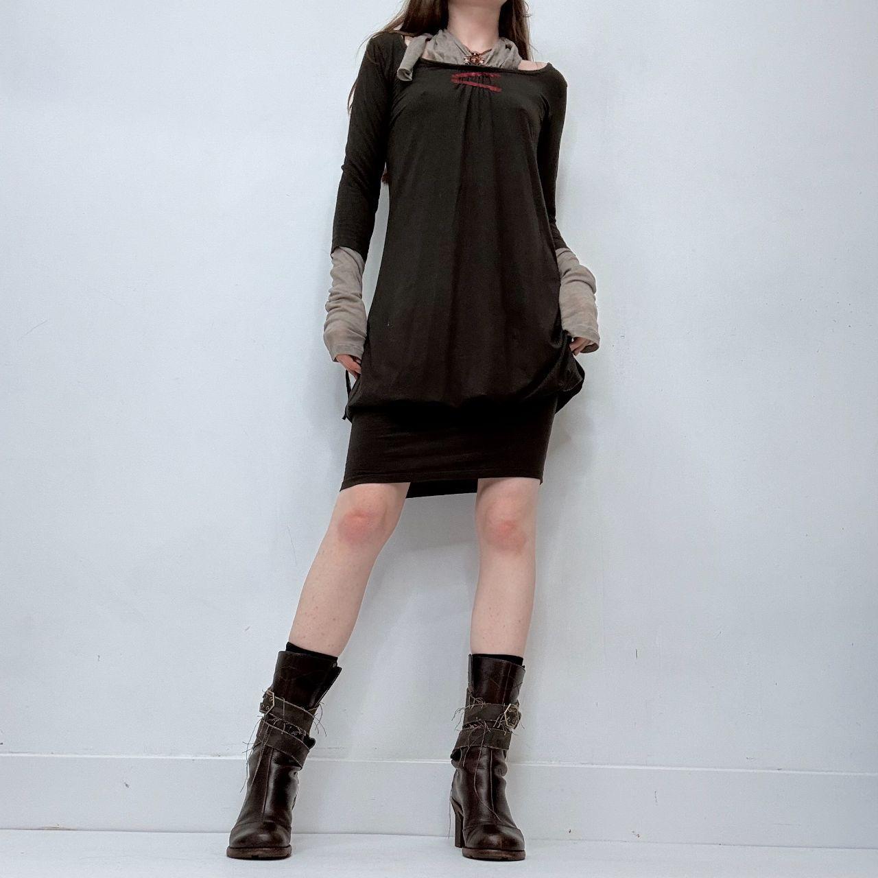 Slouchy cop copine puff mini dress