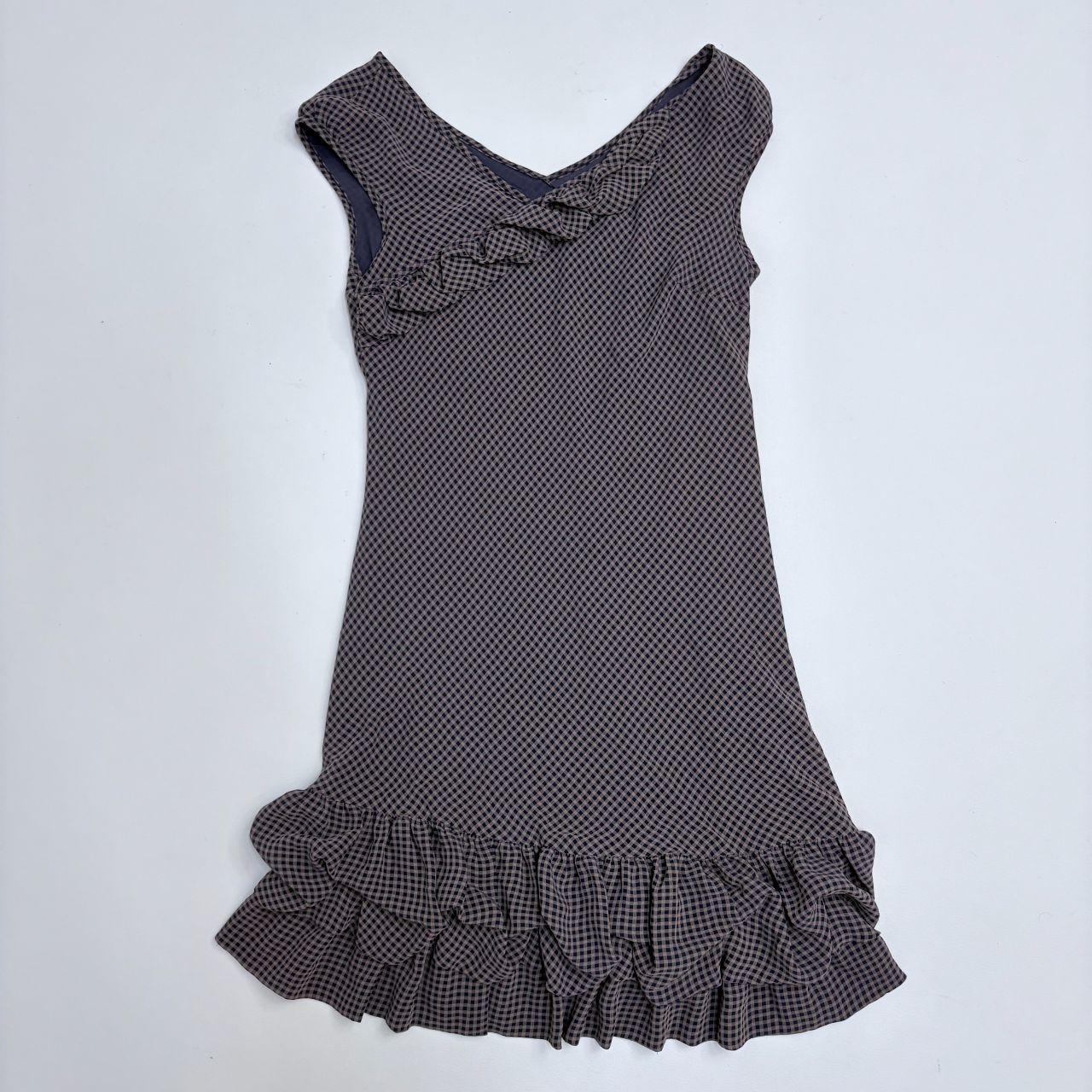 Asymmetric cop copine gingham dress