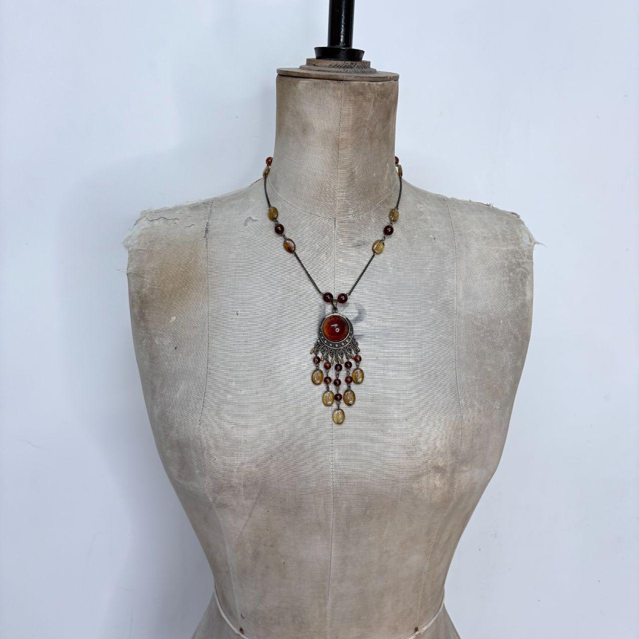 Boho draped fairy gemstone necklace