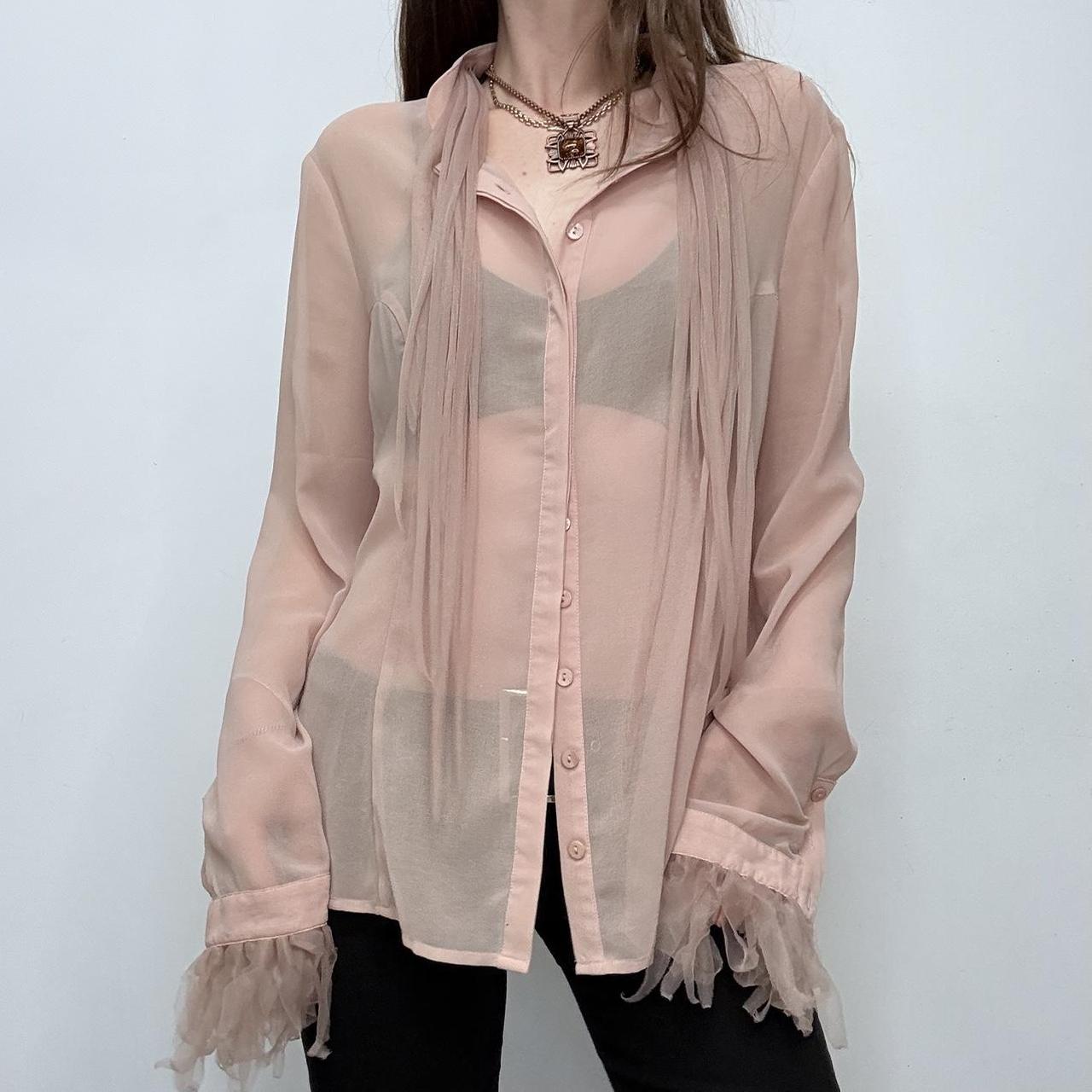 Sheer pink flared fairy shirt