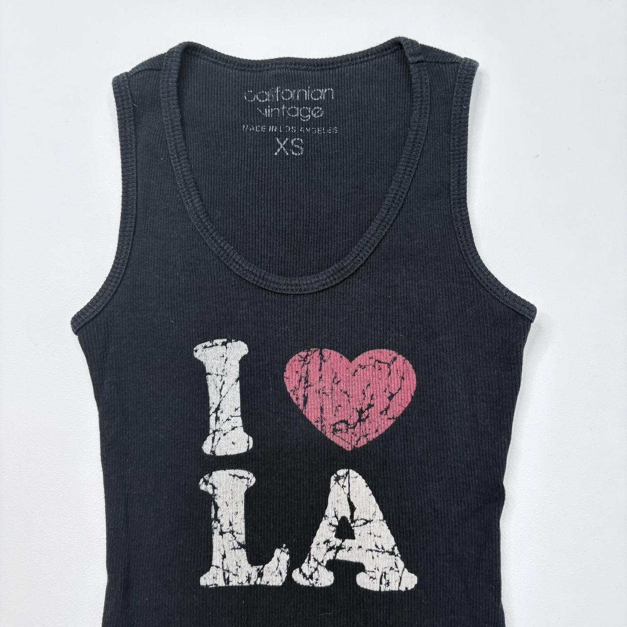 Graphic printed ribbed vest