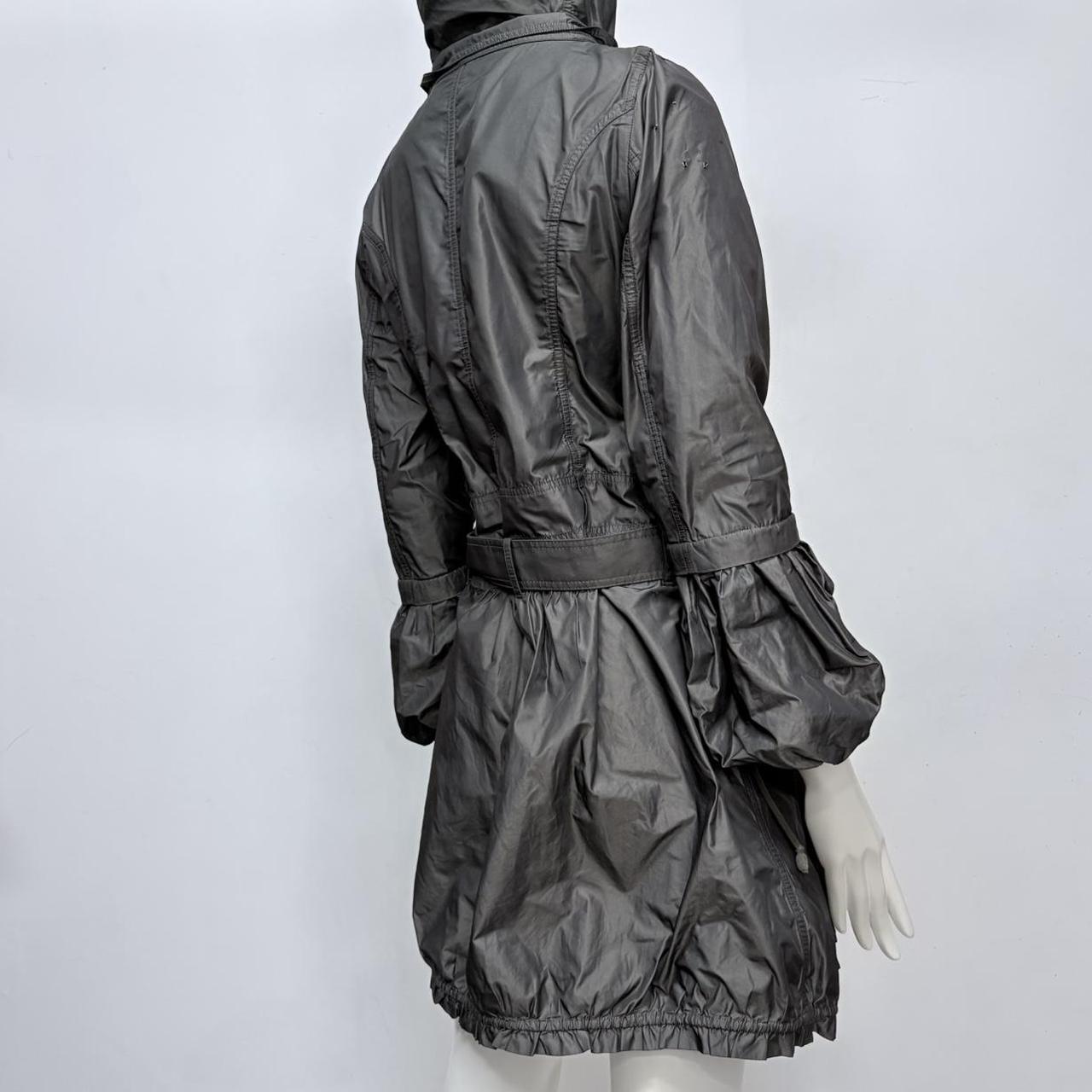 Silver grunge flared puff jacket